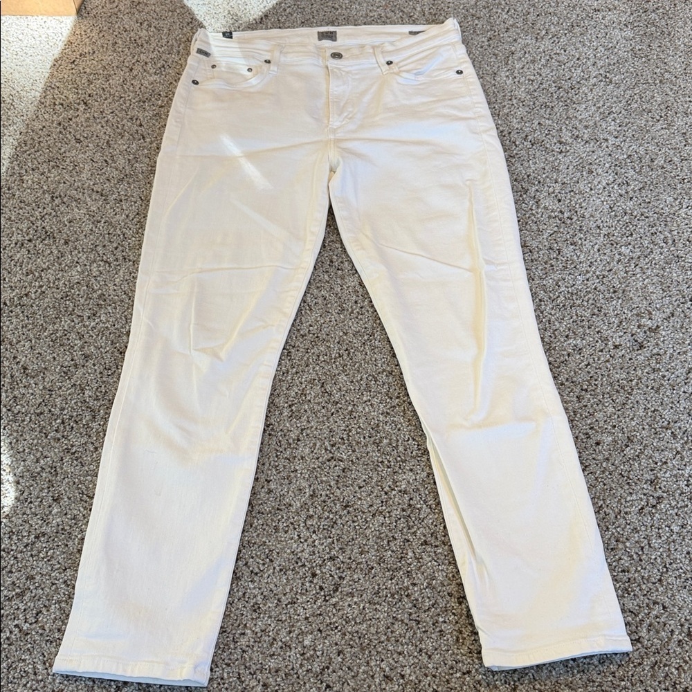 Citizens of Humanity White Rocket Crop High Rise Skinny Jeans, size 29, NWOT - Picture 2 of 9